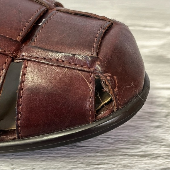 Vision Comfort Burgundy Fisherman Heeled Sandals - Picture 15 of 15